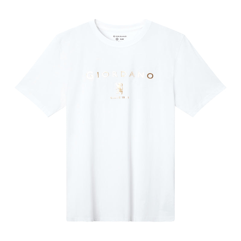 Giordano Men's Short Sleeve Print Tee-White