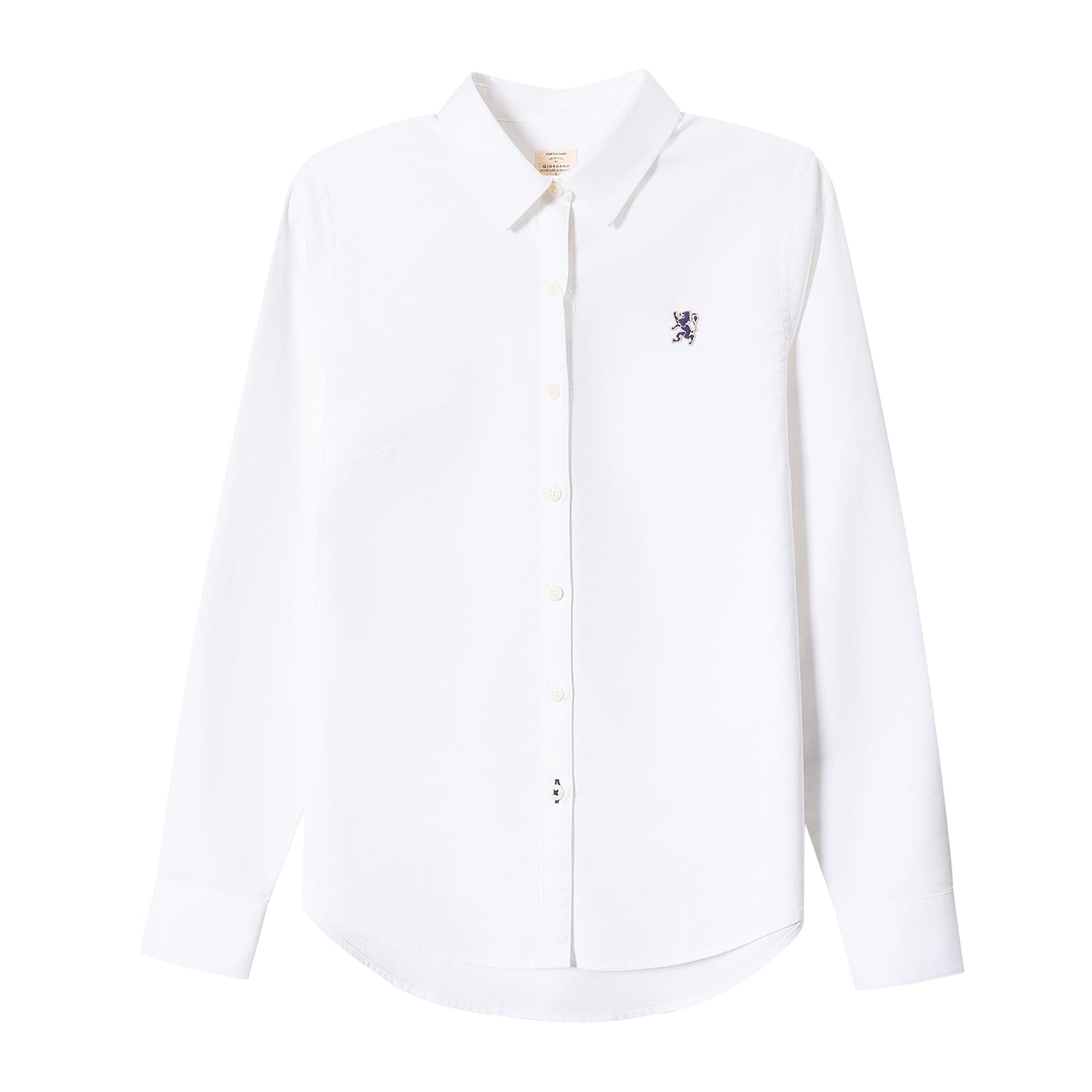 Women Oxford Shirt With Small Lion Embroidery