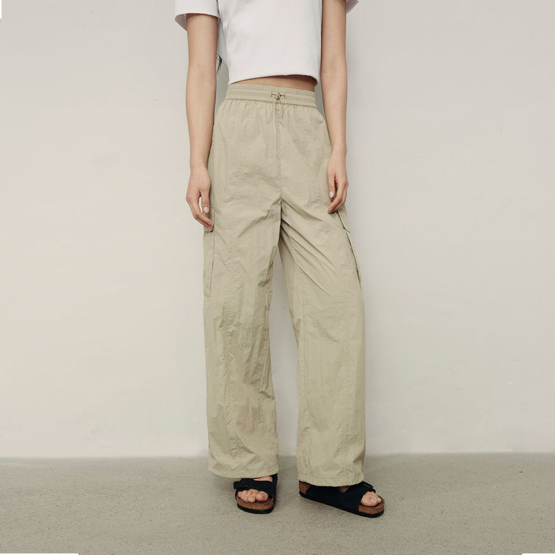 Women's Cropped Nylon Pants | Korea Collection