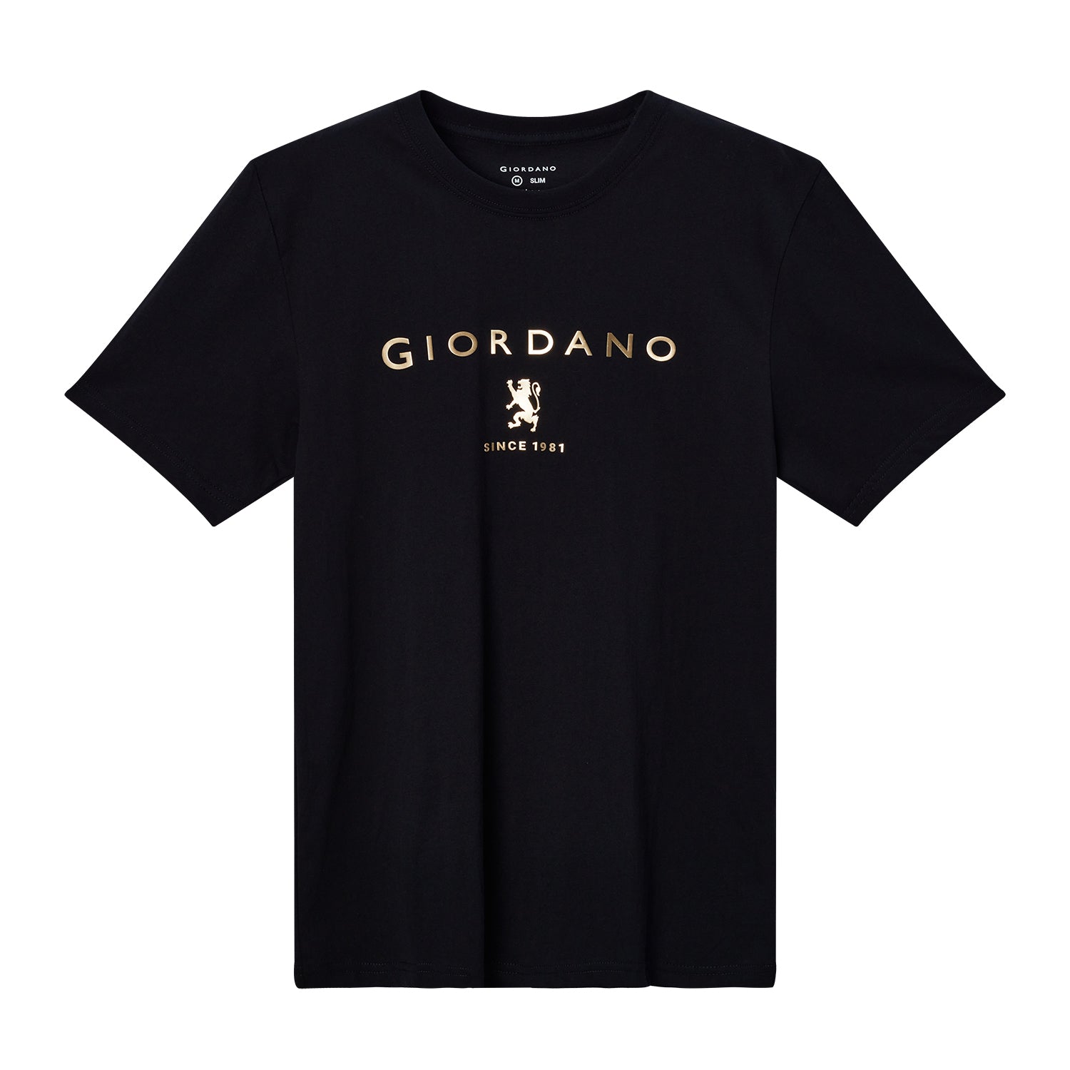 Giordano Men's Short Sleeve Print Tee-Black