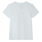 تيشيرت نسائي قطني مريح مطبوع برقبة دائرية