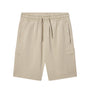 Giordano Men's Sorona Interlock Mid Rise Regular Embroidery Shorts-Brown