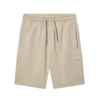 Giordano Men's Sorona Interlock Mid Rise Regular Embroidery Shorts-Brown