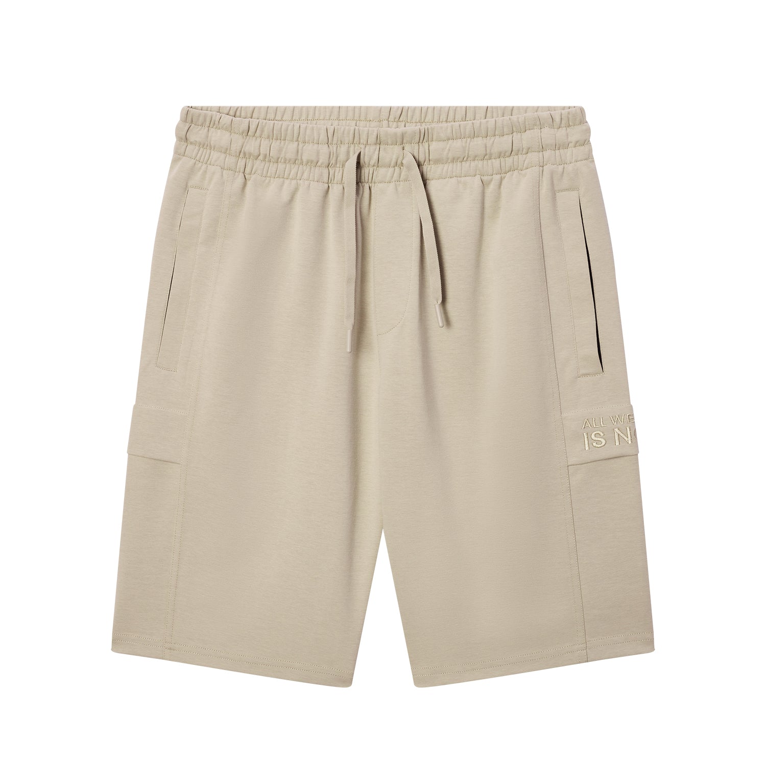 Giordano Men's Sorona Interlock Mid Rise Regular Embroidery Shorts-Brown
