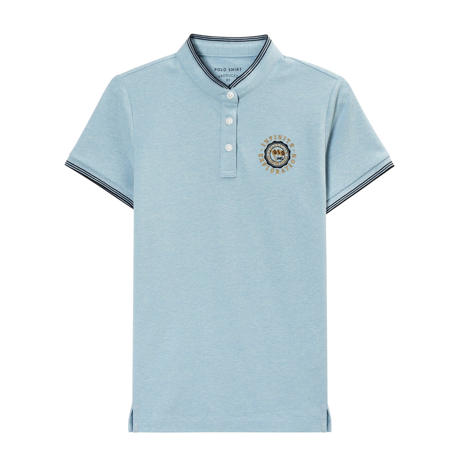 Giordano Women's Embroiery Polo-Blue