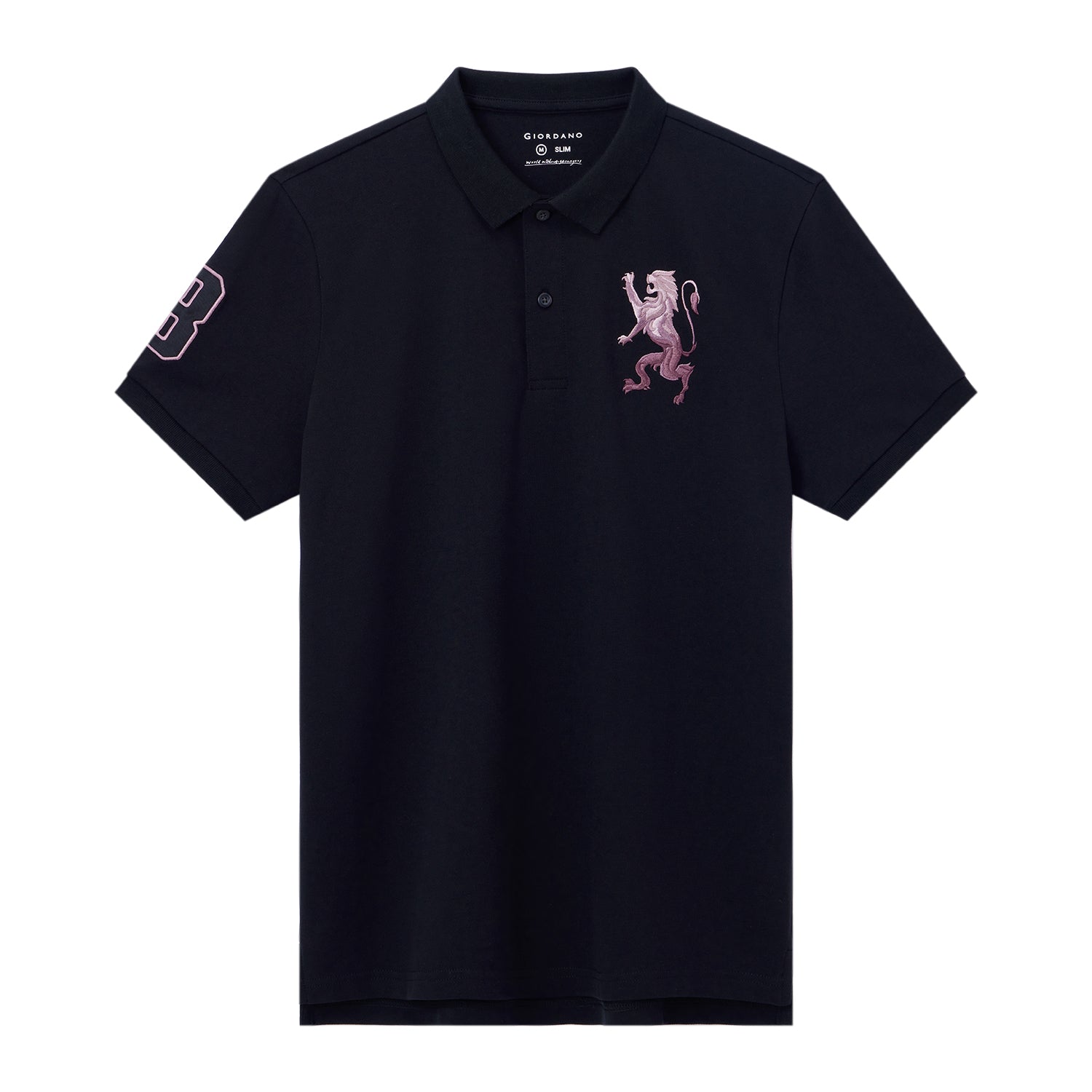 Giordano Men's Lion Polo-Black