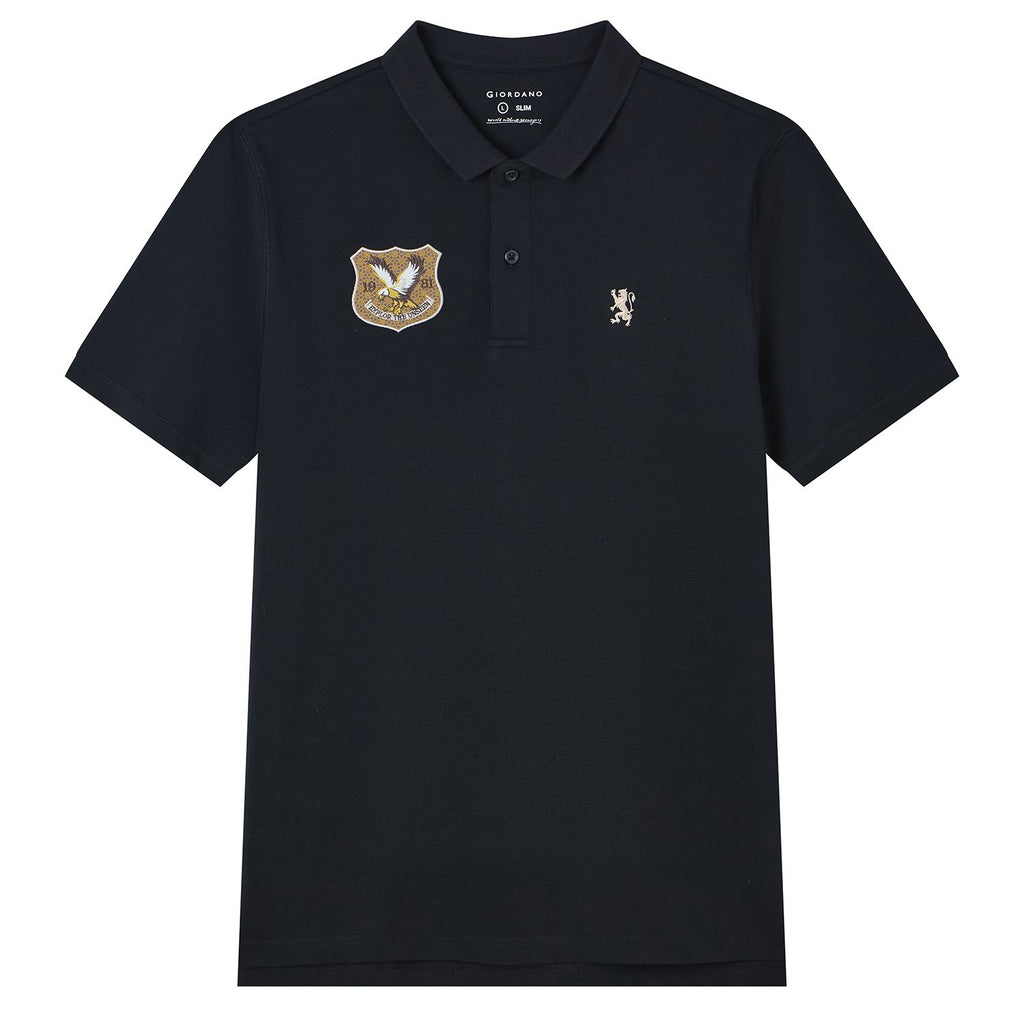 Men’s Cotton Pique Bold Polo with Embroidery