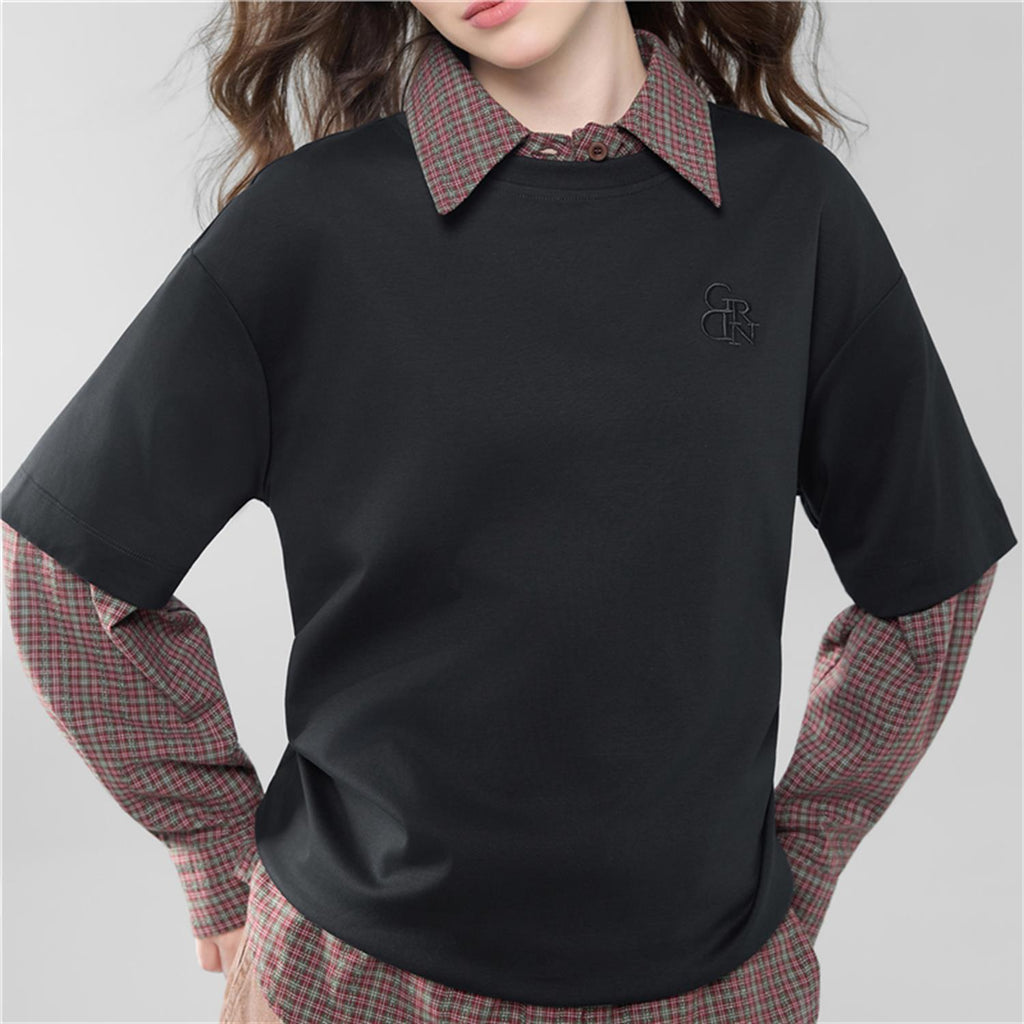 Women's Embroidered Cotton Liquid Touch Tee