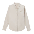Women Oxford Shirt With Small Lion Embroidery