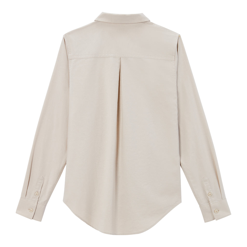 Women Oxford Shirt With Small Lion Embroidery