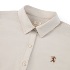 Women Oxford Shirt With Small Lion Embroidery