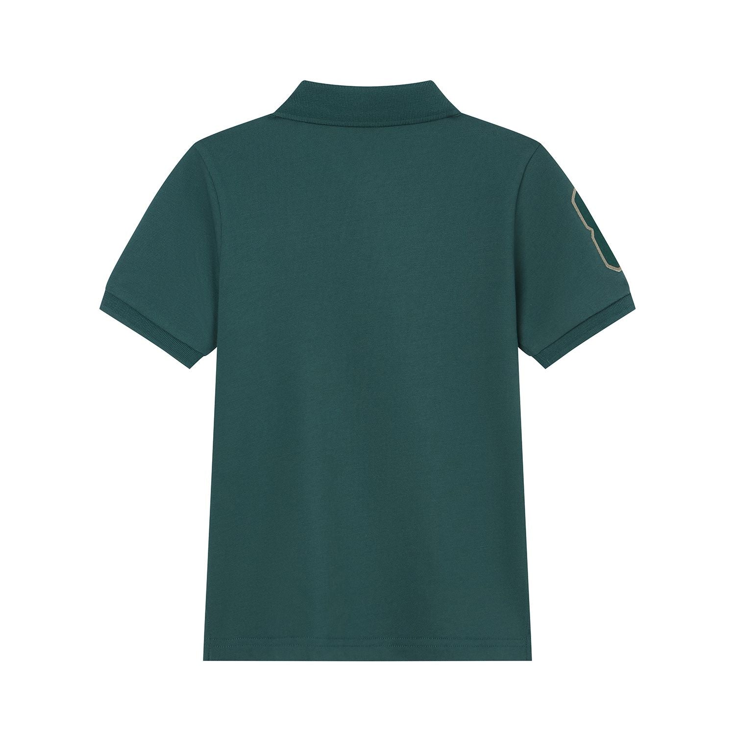 Kids’ Slim Fit Lion Embroidered Cotton Polo