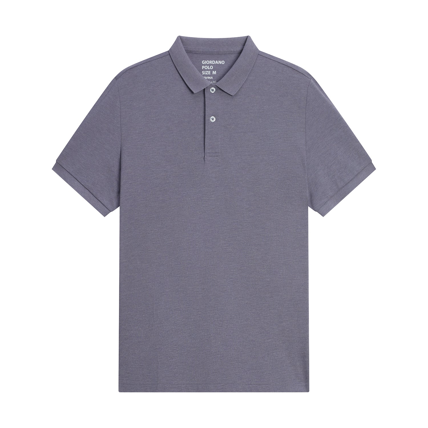 Giordano Men's Cotton Lycra Pique Slim Fit Polo-Purple