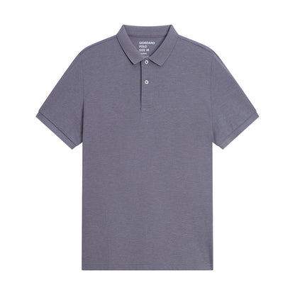 Giordano Men's Cotton Lycra Pique Slim Fit Polo-Purple