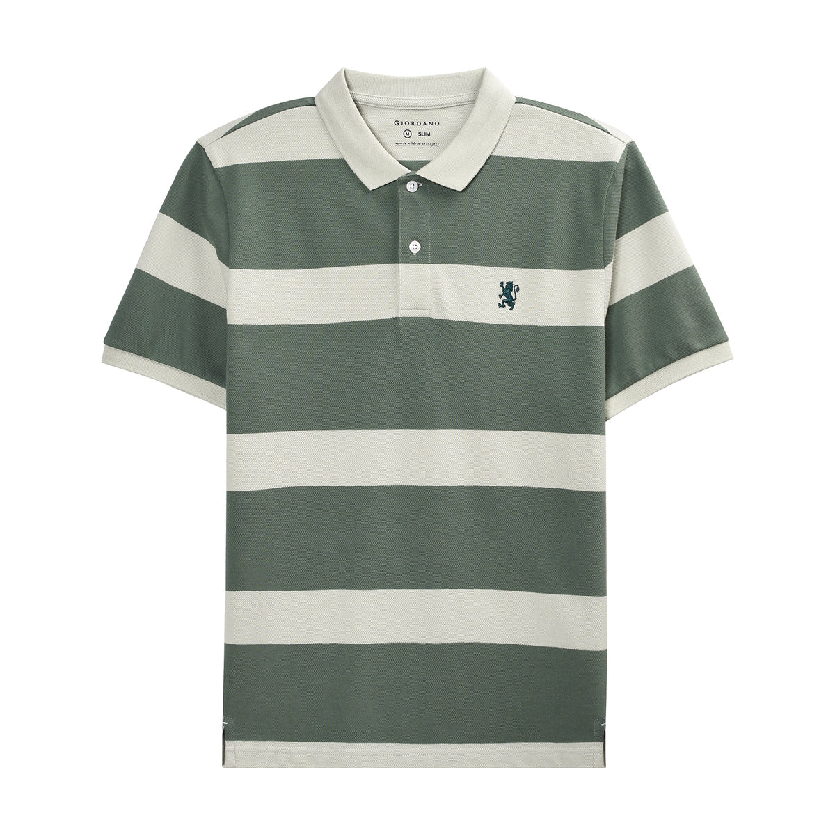 Men's Cotton Blend Stripe Short Sleeve Polo