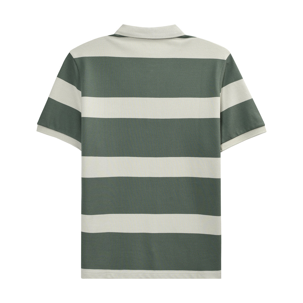 Men's Cotton Blend Stripe Short Sleeve Polo