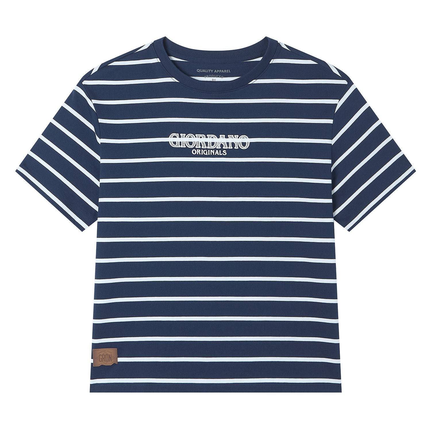 تيشيرت مخطط بقصة بوي فريند مستوحاة من التسعينيات للنساء