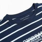 تيشيرت مخطط بقصة بوي فريند مستوحاة من التسعينيات للنساء