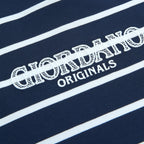 تيشيرت مخطط بقصة بوي فريند مستوحاة من التسعينيات للنساء