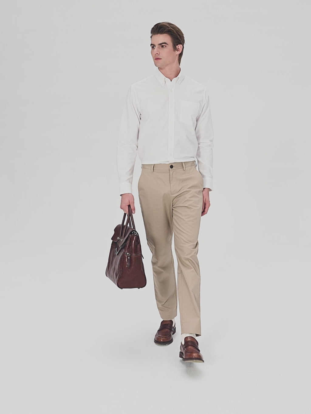 Men's Cotton Long-Sleeve Wrinkle-Free Shirt