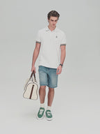 Men's Cotton Slim Performance Polo With Small Lion Embroidery