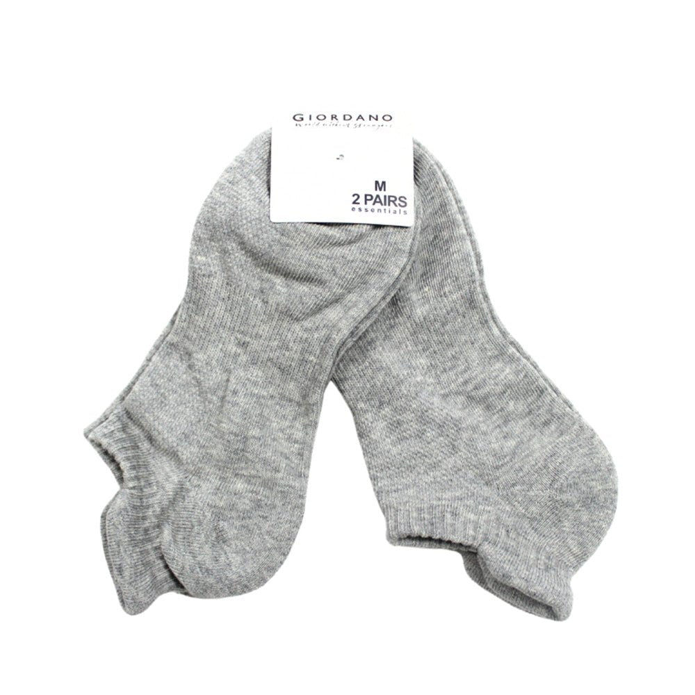 Unisex 2 - Pack Ankle Socks: Essential Cotton Blend Comfort - Giordano