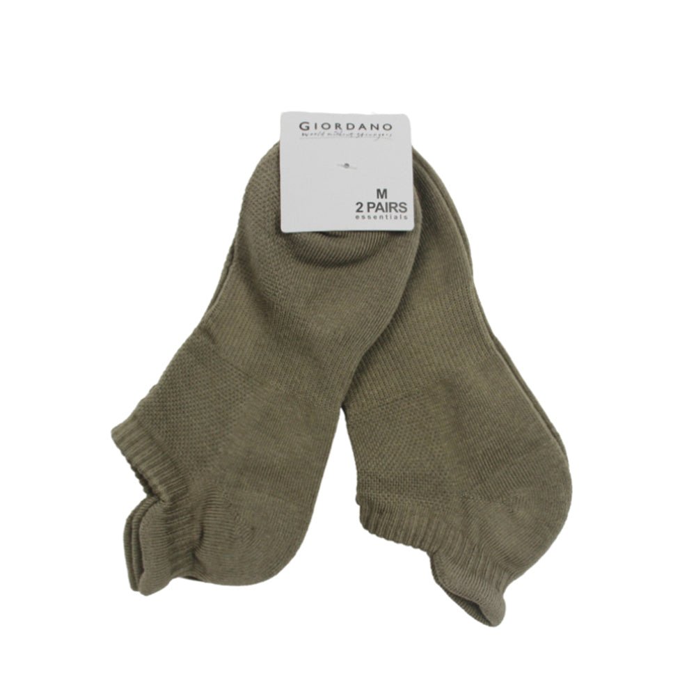 Unisex 2 - Pack Ankle Socks: Essential Cotton Blend Comfort - Giordano