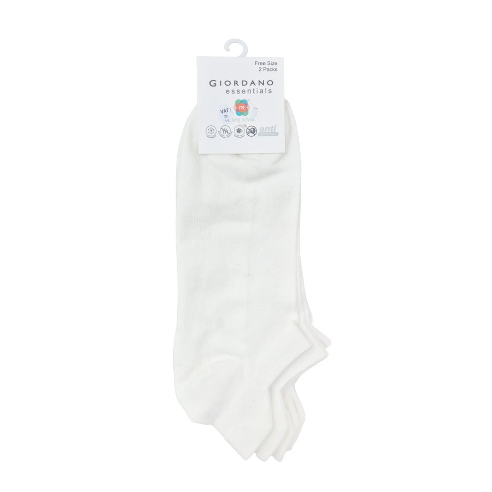 Unisex 2 - Pack Ankle Socks: Essential Cotton Blend Comfort Free Size - Shop Giordano