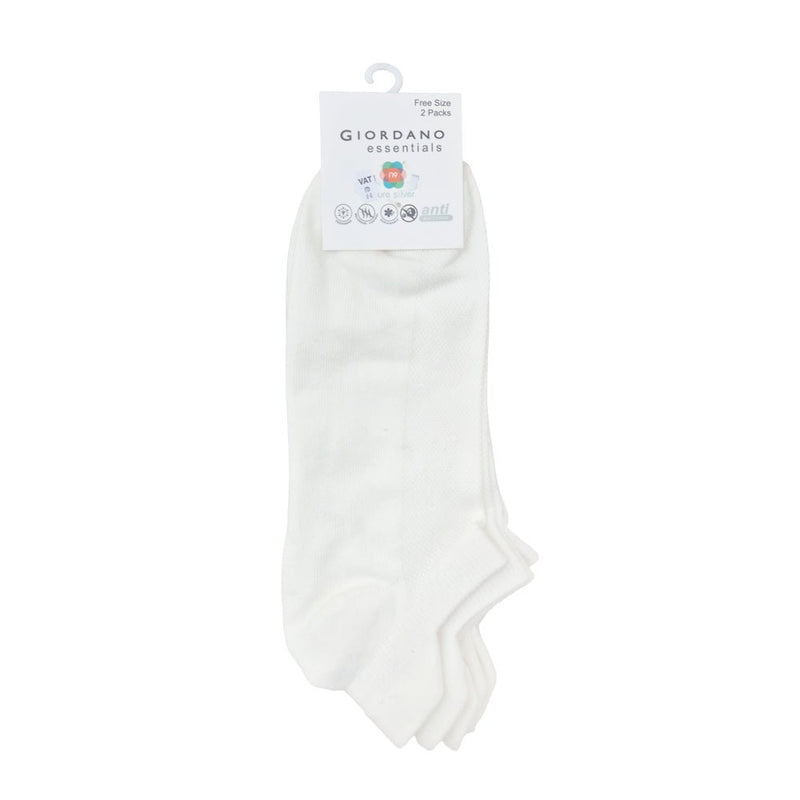 Unisex 2 - Pack Ankle Socks: Essential Cotton Blend Comfort Free Size - Shop Giordano