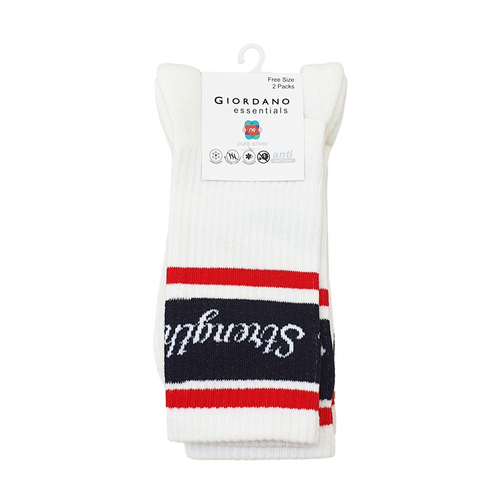 Unisex 2 - Pack Essential Long Socks - Cotton Stretch Blend Free Size - Shop Giordano