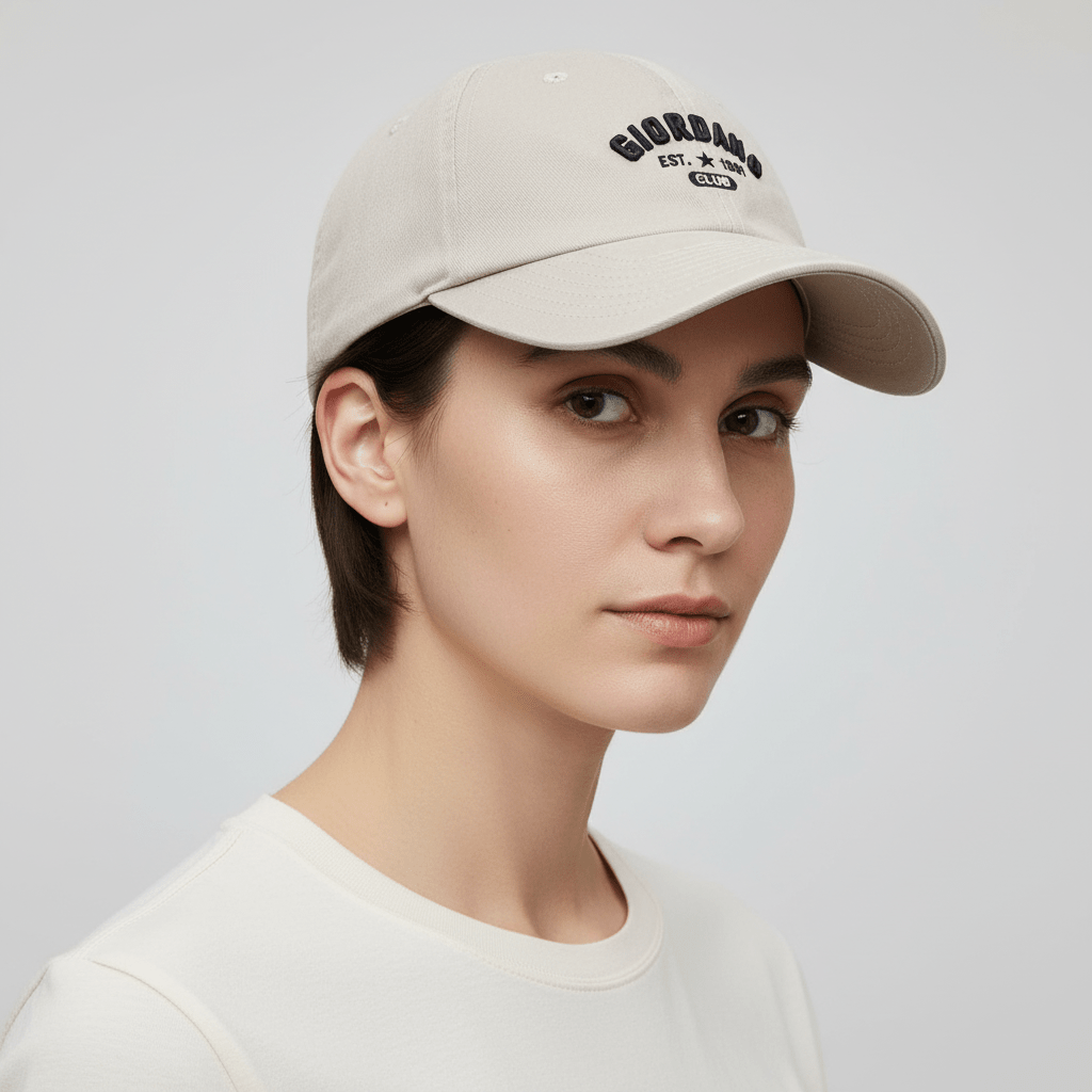 Unisex Cotton Cap With 3D Embroidered Logo Free Size - Shop Giordano