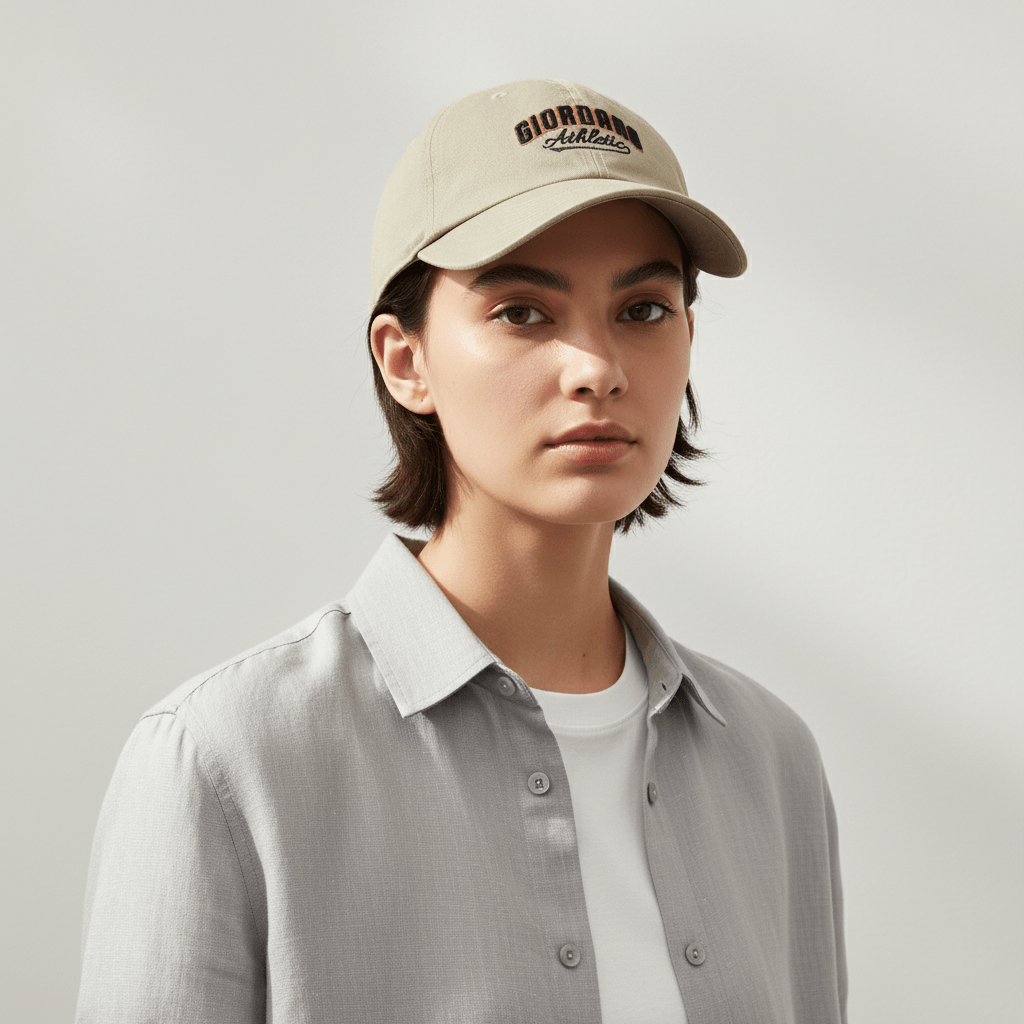 Giordano Unisex Cotton Twill Embroidered Athletic Cap - Premium Cap