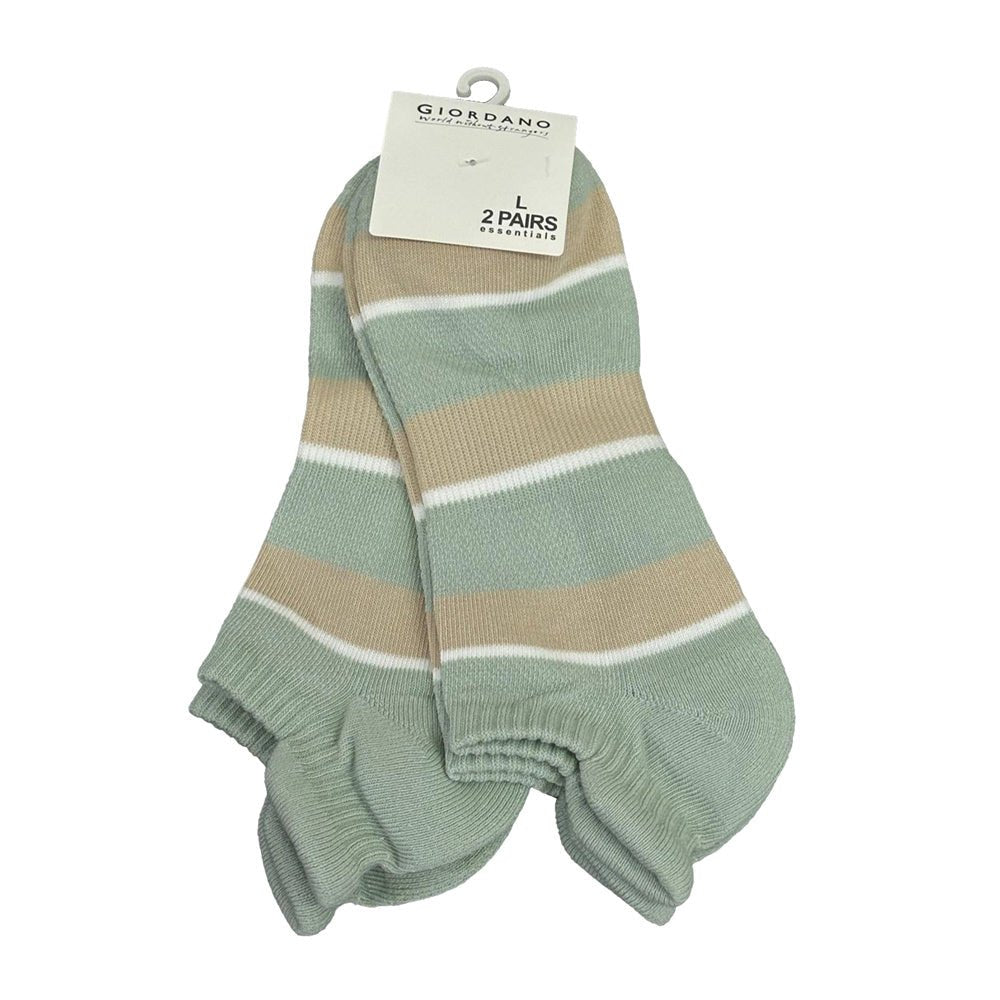 Unisex Lion Logo Socks: 2 - Pack Cotton Blend Ankle Length - Giordano