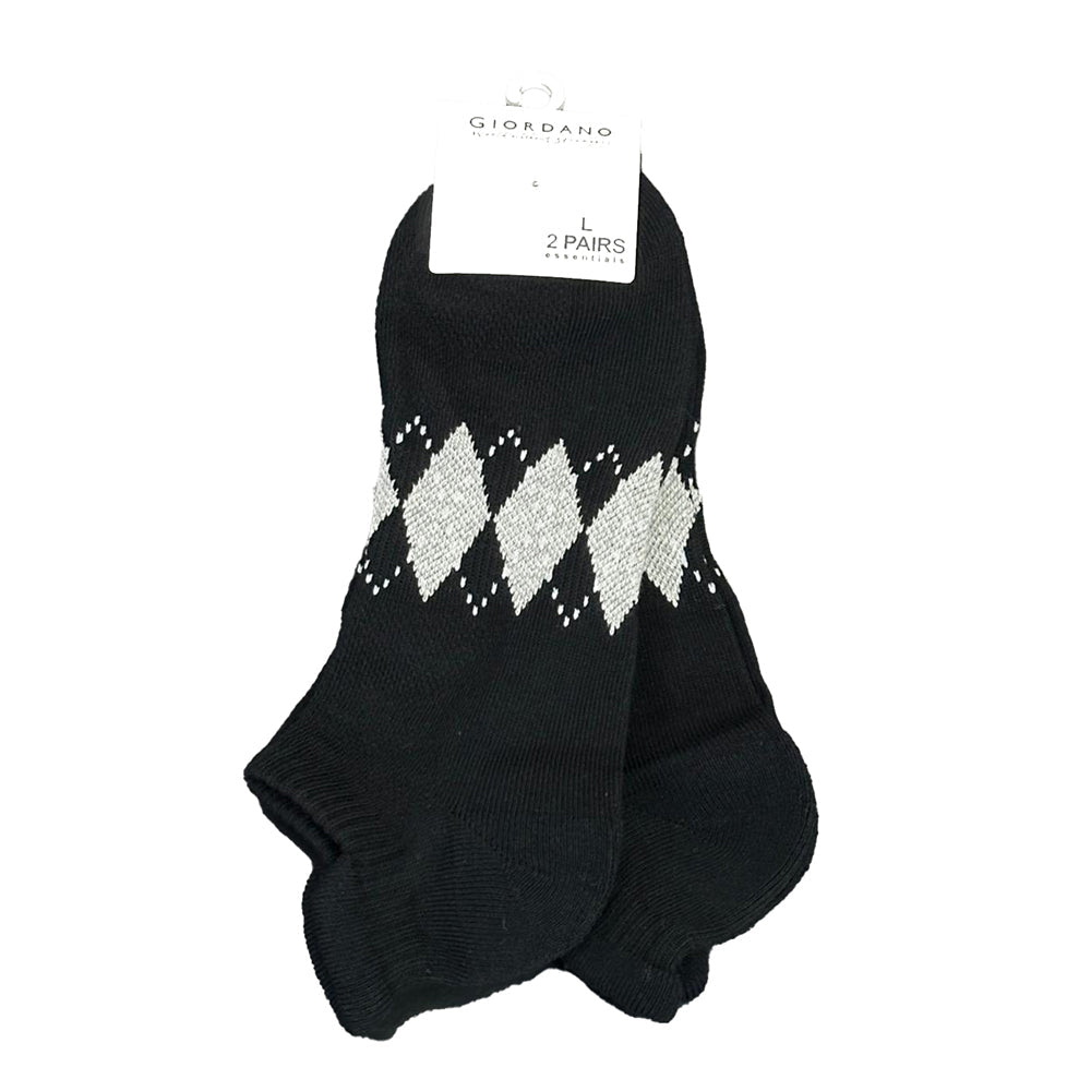 Unisex Lion Logo Socks: 2 - Pack Cotton Blend Ankle Length - Giordano