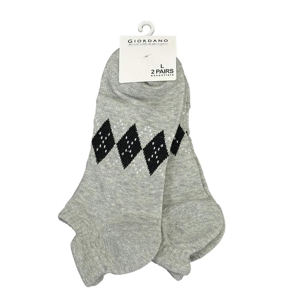Unisex Lion Logo Socks: 2 - Pack Cotton Blend Ankle Length - Giordano