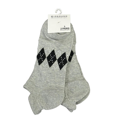 Unisex Lion Logo Socks: 2 - Pack Cotton Blend Ankle Length - Giordano