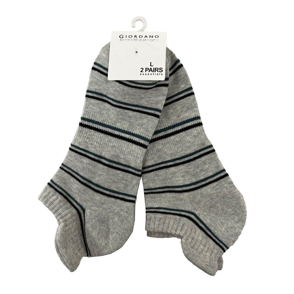 Giordano Unisex Lion Logo Socks: 2-Pack Cotton Blend Ankle Length - Premium Socks