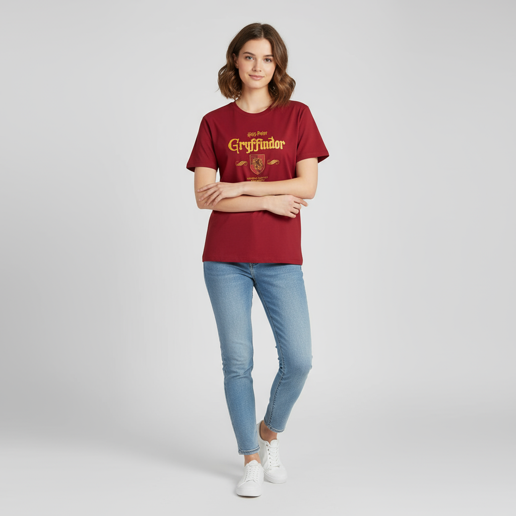 Women Cotton Harry Potter Print Tee - Limited Edition Collection