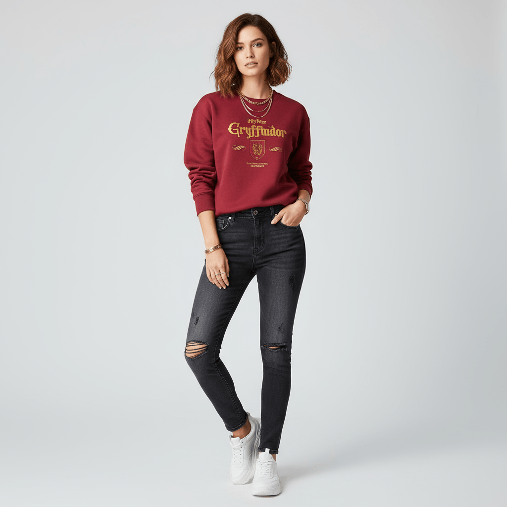 Women Harry Potter Cotton Polyester Printed Sweatshirt - Limited Edition Collection S - Shop Giordano