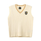 Women Harry Potter Sleeveless V - Neck Cable Knit Sweater Vest - Limited Edition Collection S - Shop Giordano