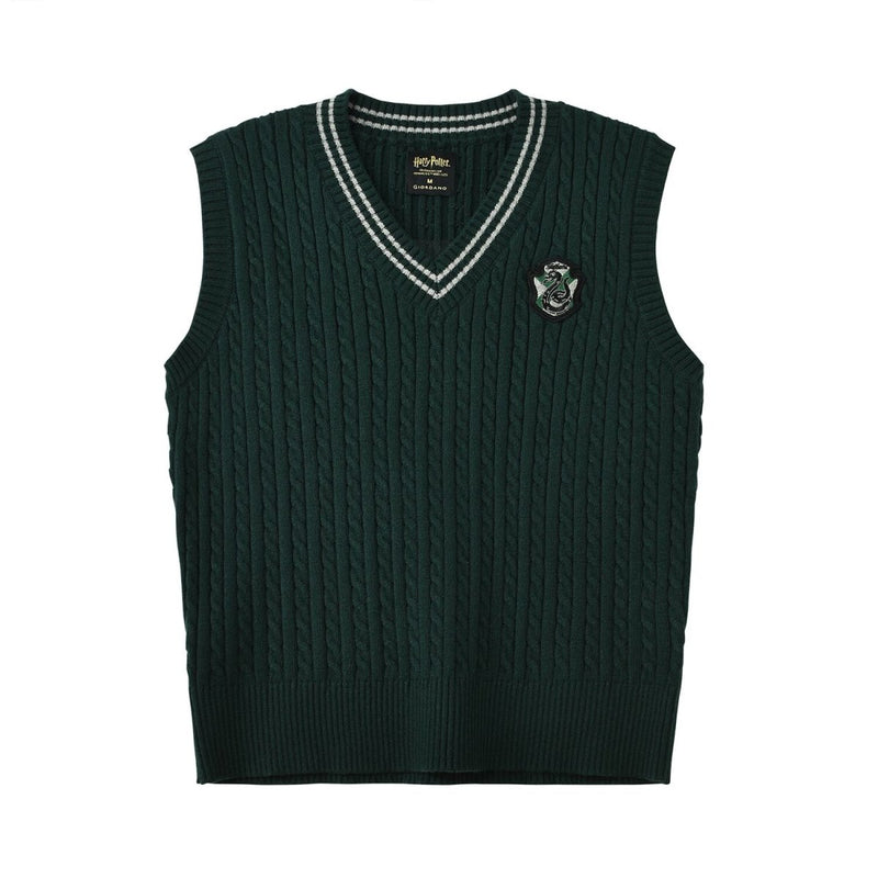 Giordano Women Harry Potter Sleeveless V-Neck Cable Knit Sweater Vest - Limited Edition Collection - Premium Sweaters
