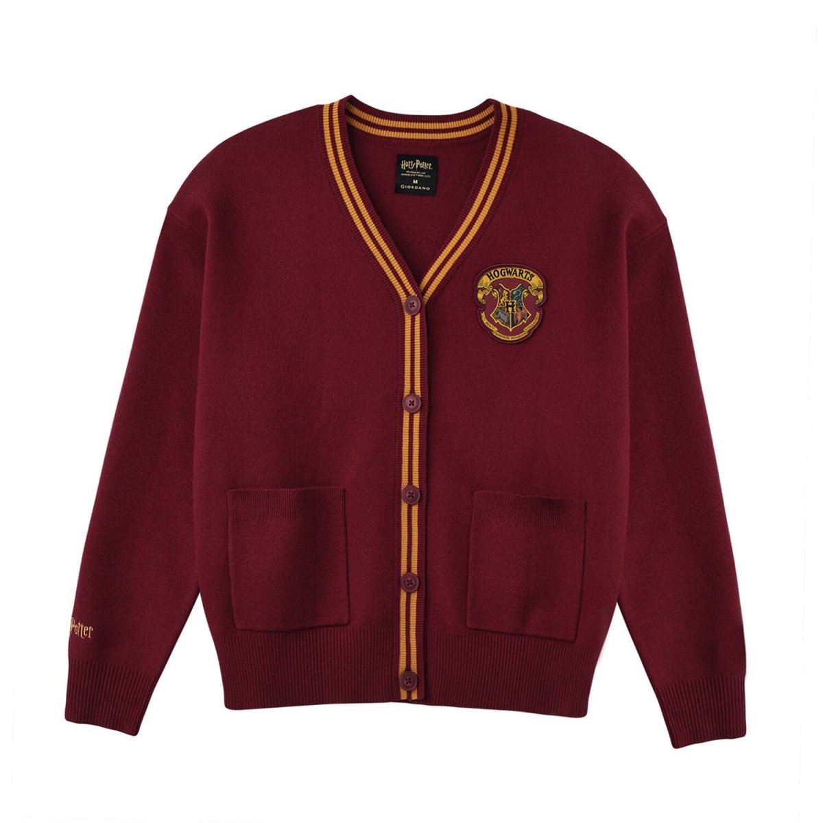 Giordano Women Harry Potter Textured V-Neck Button Cardigan With Pockets - Limited Edition Collection - Premium Sweaters