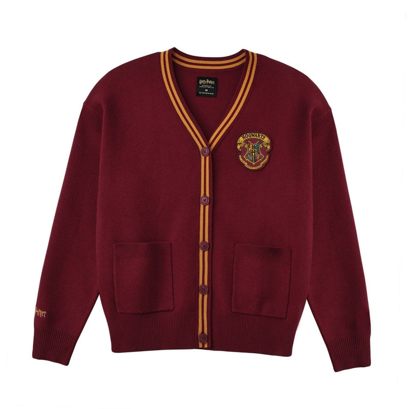 Giordano Women Harry Potter Textured V-Neck Button Cardigan With Pockets - Limited Edition Collection - Premium Sweaters