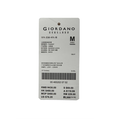 Women Linen - Cotton Poplin Belted Shirt Dress - Comfort Fit - Giordano