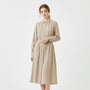 Giordano Women Linen-Cotton Poplin Belted Shirt Dress - Comfort Fit - Premium Dress