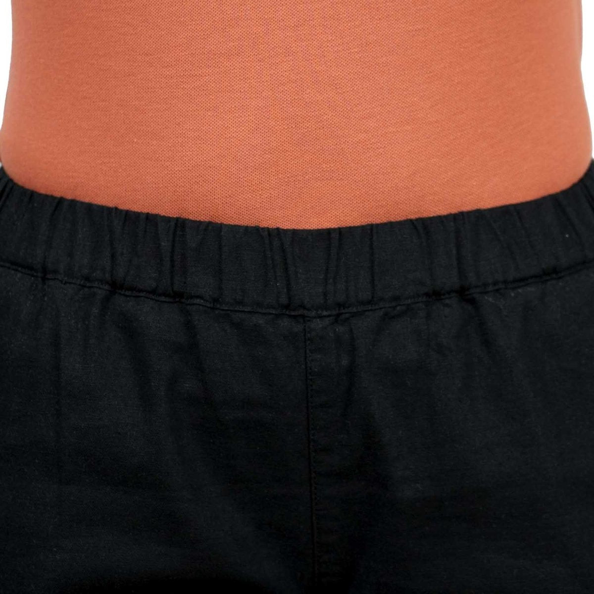 Giordano Women Linen-Cotton Tapered Pants - Elastic Waist, Mid-Rise Comfort - Premium Pants