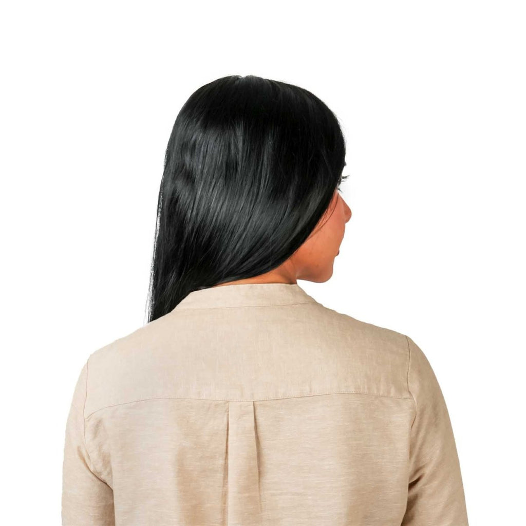Women Premium Linen - Cotton Poplin Shirt Stand Collar, Garment Washed S - Shop Giordano