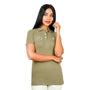 Women's Bold Embroidery Cotton Pique Polo - Slim Fit, Short Sleeve S - Shop Giordano