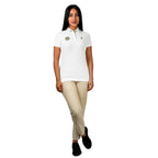 Women's Bold Embroidery Cotton Pique Polo - Slim Fit, Short Sleeve S - Shop Giordano