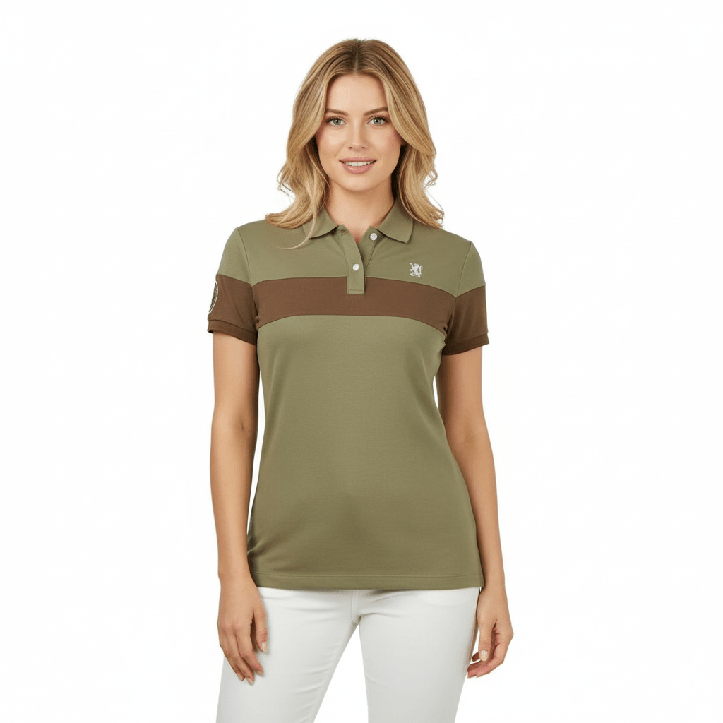 Women's Bold Embroidery Cotton Pique Polo - Slim Fit, Short Sleeve S - Shop Giordano
